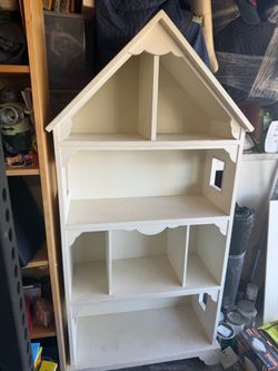 Vintage Kids bookshelf doll house shape $50