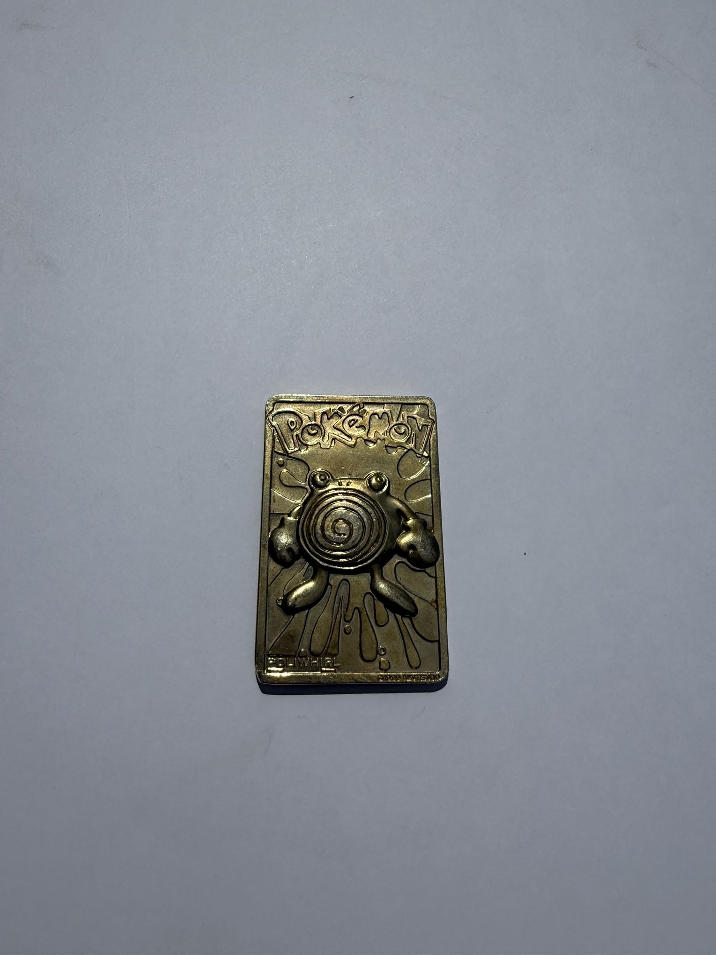 1999 Pokémon Movie Poliwhirl Nintendo 23K Gold Plated Trading Card Burger King