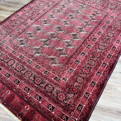Vintage handmade wool rug