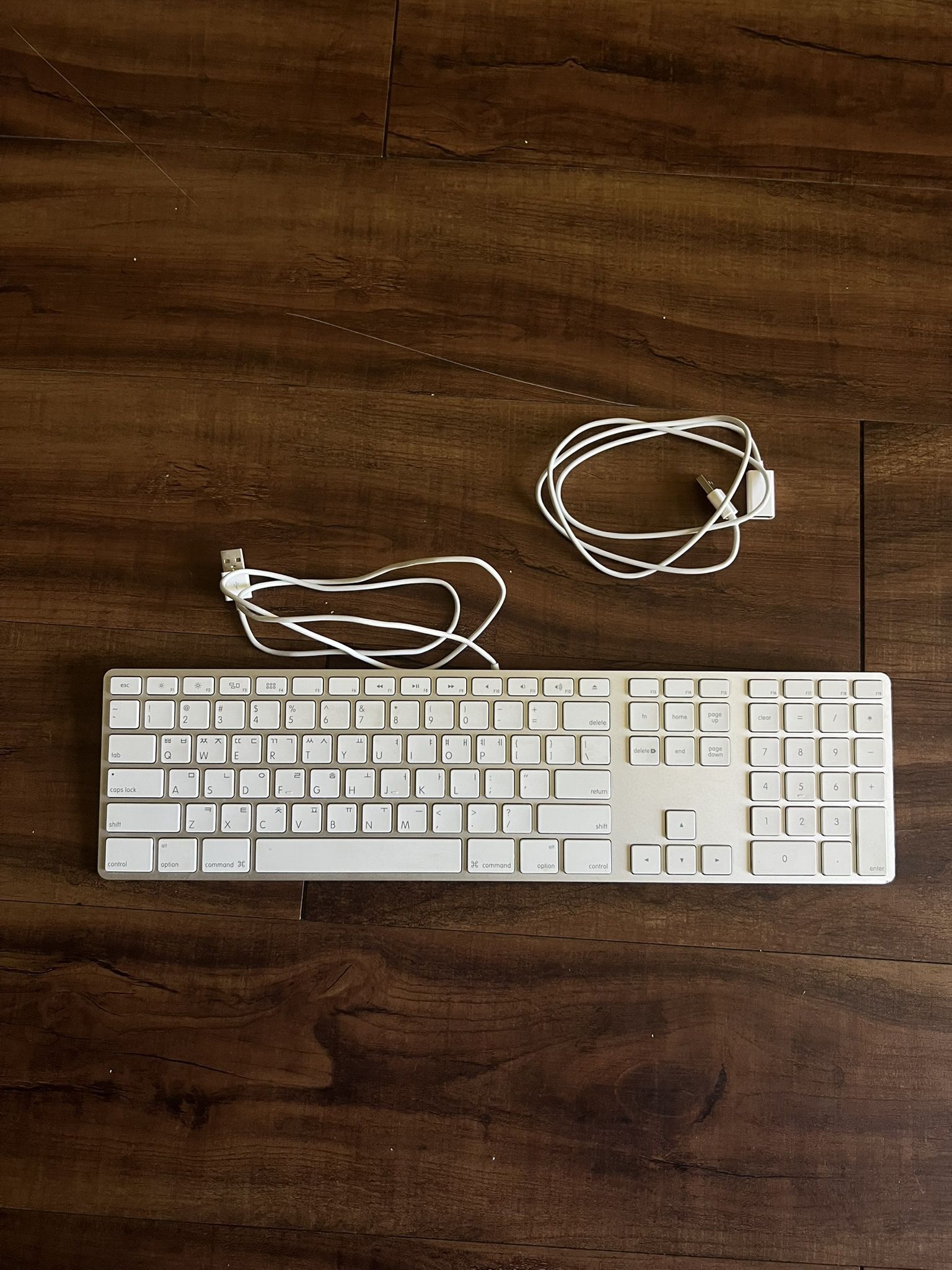 Apple Mac Keyboard With USB Extension Cord