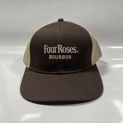 Cap America Four Roses Bourbon Men’s Mesh Back SnapBack Hat Brown
