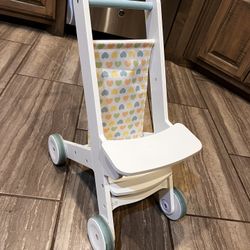 Melissa & Doug Wooden Baby Doll Stroller