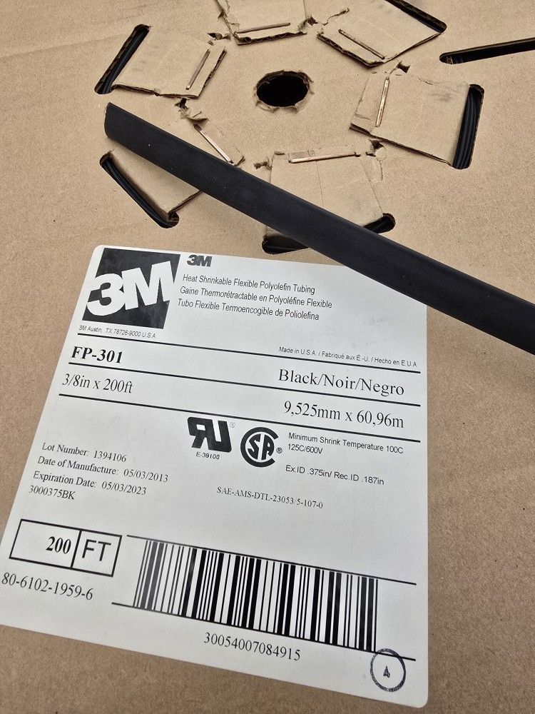 3M FP-301 3/8" Heat,Shrink Tubing - OLD STOCK