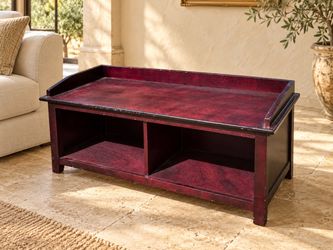 Like NEW Dark Cherry-Finish Storage Bench / Entryway Organizer
