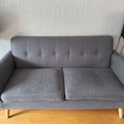 FREE Josephine 67in Dark Grey Loveseat