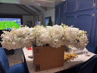 White Artificial Flower Centerpiece Arrangement