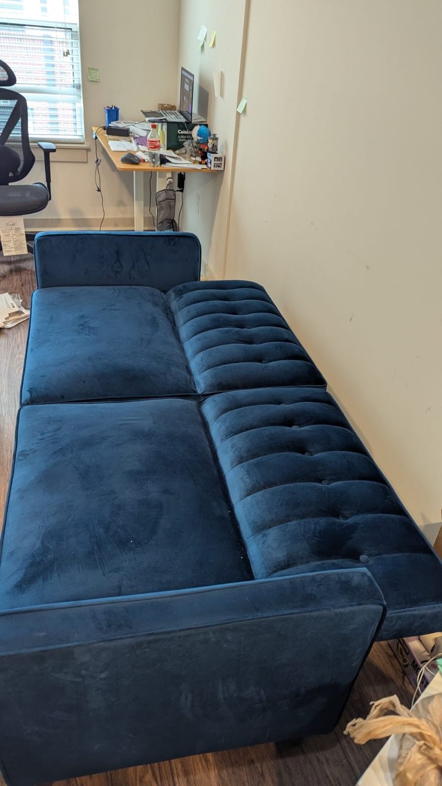 Wayfair Mercury Row Royal Navy Blue Sleeper Sofa