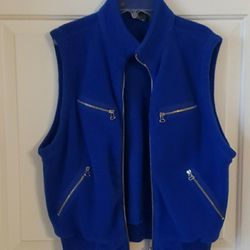 Royal Blue Fleece Vest by Lizwear Size: M