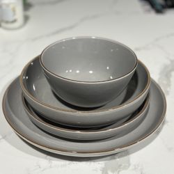 Dinner Set For 8. Large Plate, Small Plate, Pasta Bowl And Cereal Bowl