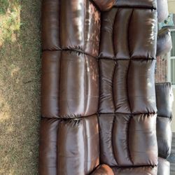 Leather Reclining Sofa
