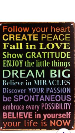 Dream Big Metal Sign