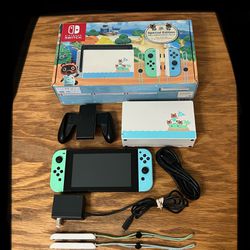 Nintendo Switch console system ANIMAL CROSSING v2 COMPLETE + Dock AC Special Edition + Box