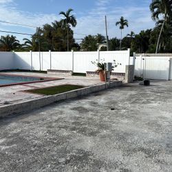 Vinyl white gate panels