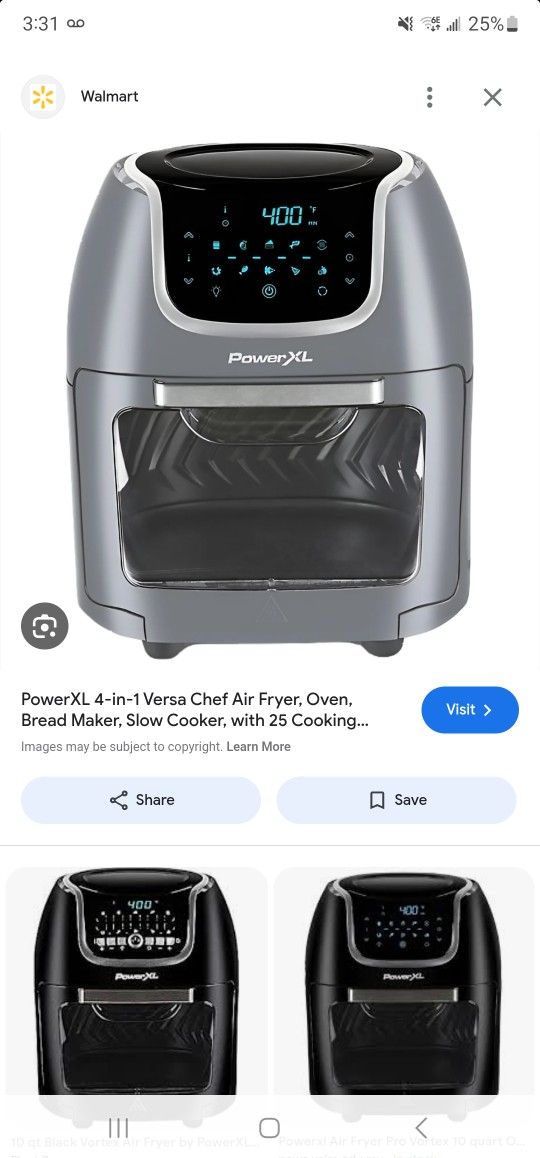 Power Xl 4 In 1 Versa Chef Air Fryer Oven Bread Maker