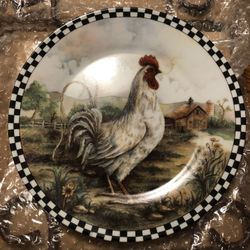 4 Plate Decorative Rooster Rack Set