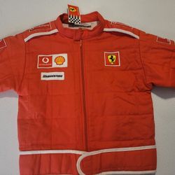 NWT Vintage Youth Ferrari Racing Vodafone Shell Gas Bridgestone Racing Jacket Sz XL 10