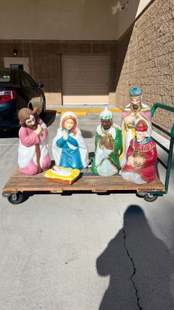 Nativity Christmas Blow Mold Set Of 6