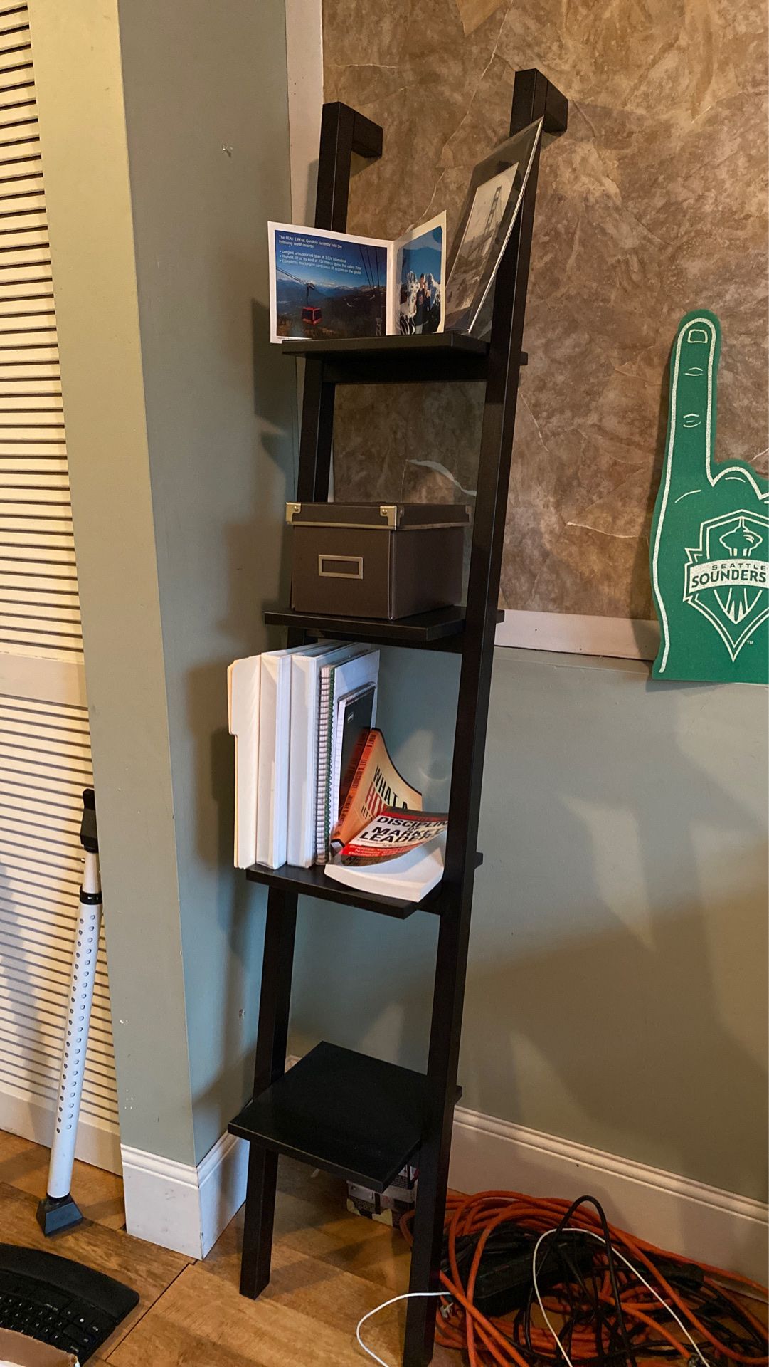 Set of Two - IKEA Black Ladder Style Shelves