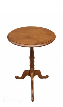 ETHAN ALLEN ROUND SIDE TABLE 24.5" H / 17" top