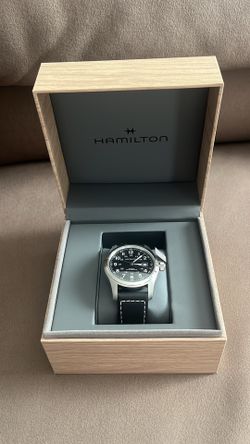 Hamilton Khaki Field Automatic Men's Watch, 38mm Stainless Steel Case, Swiss Made, Black Dial Analog