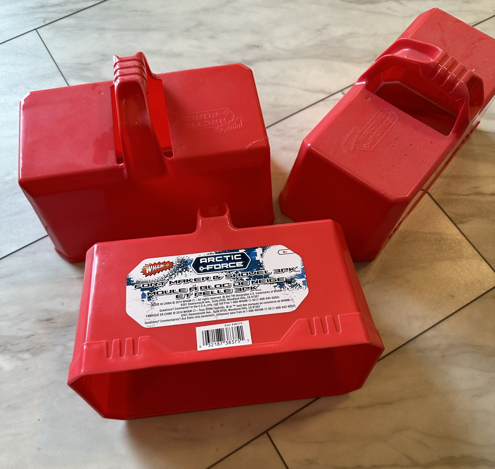 NEW Set of 3 WHAM-O Artic Force Snow & Sand Block/bricks Molds/Shovel To Build Snow/Sand Fort/House, Walls, Great Play Time For Adults & Children!