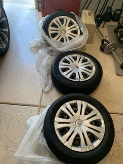 205-55-16 tires w/stock steelies/hubcaps