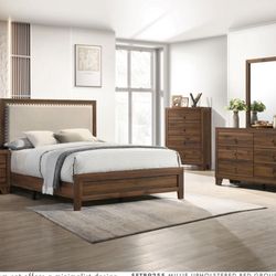 4- Pc Bedroom set Dresser,Mirror Nightstand (1) Queen size bed frame Not including Mattress and Box Sp
