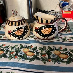 milk or tea jug and sugar bowl set.
