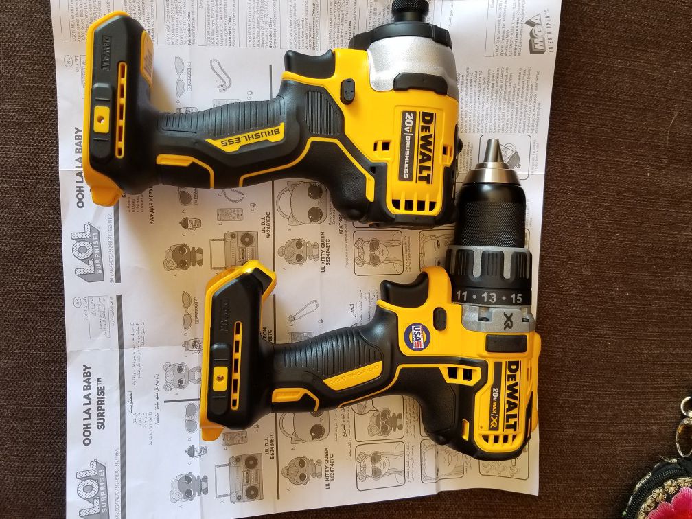 DEWALT 20-Volt MAX Lithium-Ion Cordless Brushless Drill XR. And Impact Atomic
