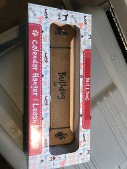 New Bulldog calendar leash holder