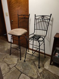 Solid Wrought Iron Barstools