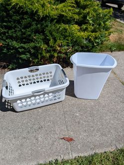 Laundry basket and Trash can bundle