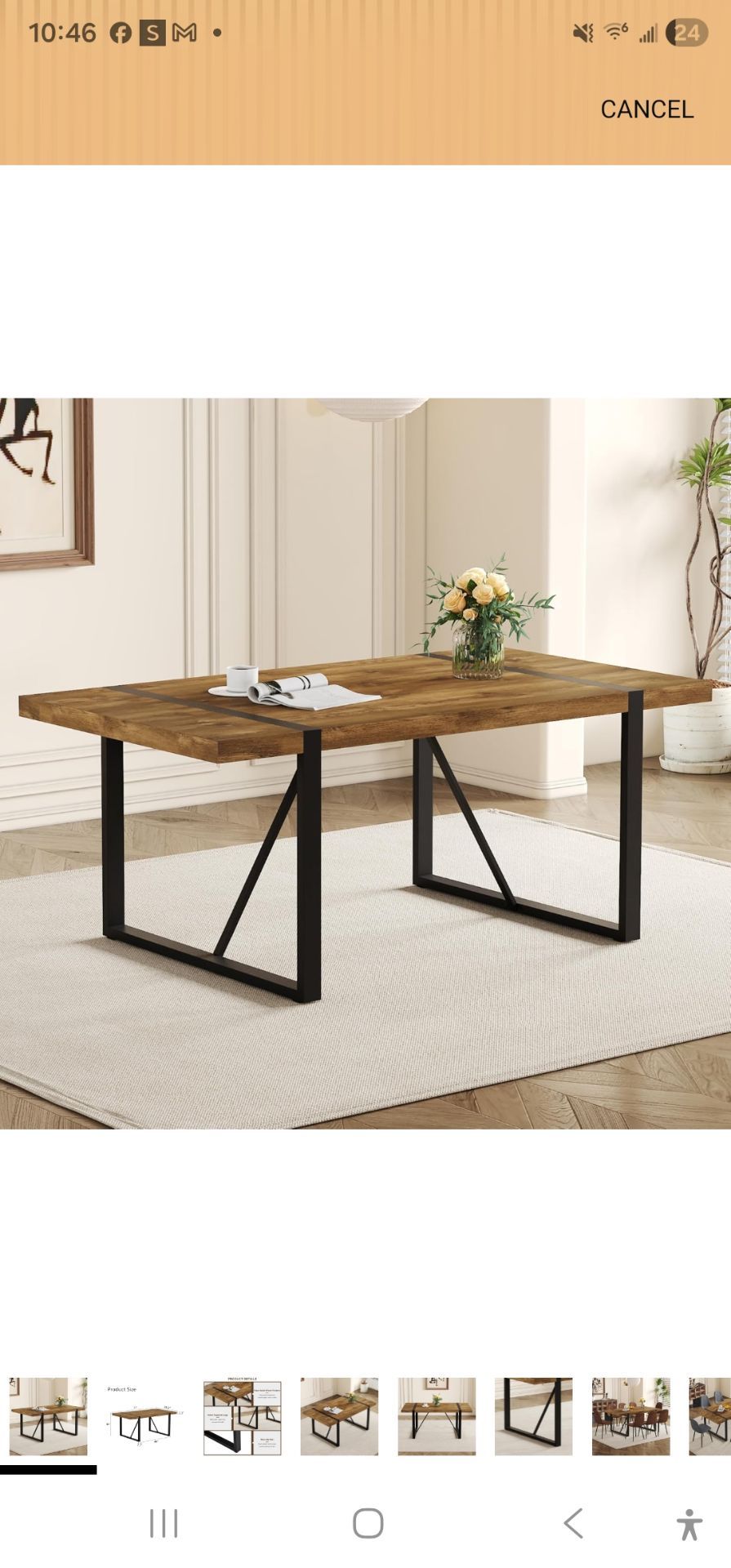 Brand New in Box – Modern Dining Table for 6–8 People.