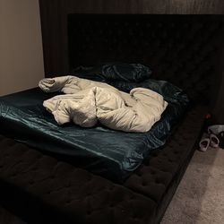 King tuffed bed frame