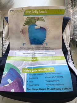 Washable male dog diapers
