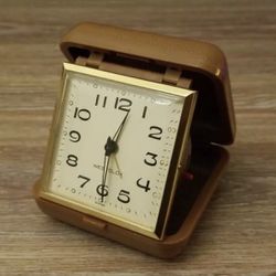 Vintage Westclox Windup Travel Clock