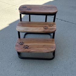 Wooden Pet Stairs For Next To Bed Or Couch