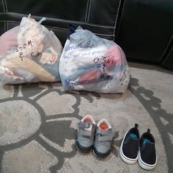 Baby Clothes And Shoes.