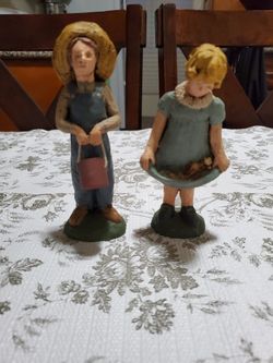 Vintage Cute Boy and Girl.