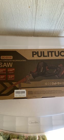  Reciprocating Saw Cordless, 20V Power Reciprocating Saws Compact Design, with 2.0Ah Li-Ion battery, Clamp Jaw, Saw Blade