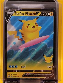 Surfing Pikachu V Pokemon Celebrations 008/025, NM