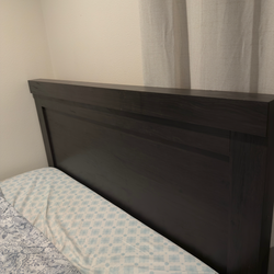 Ashley Wood Headboard Charcoal Grey Queen