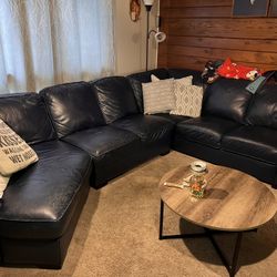4 PC 100% Italian Leather Sectional 