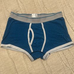 Men’s blue houndstooth trunks size S/M