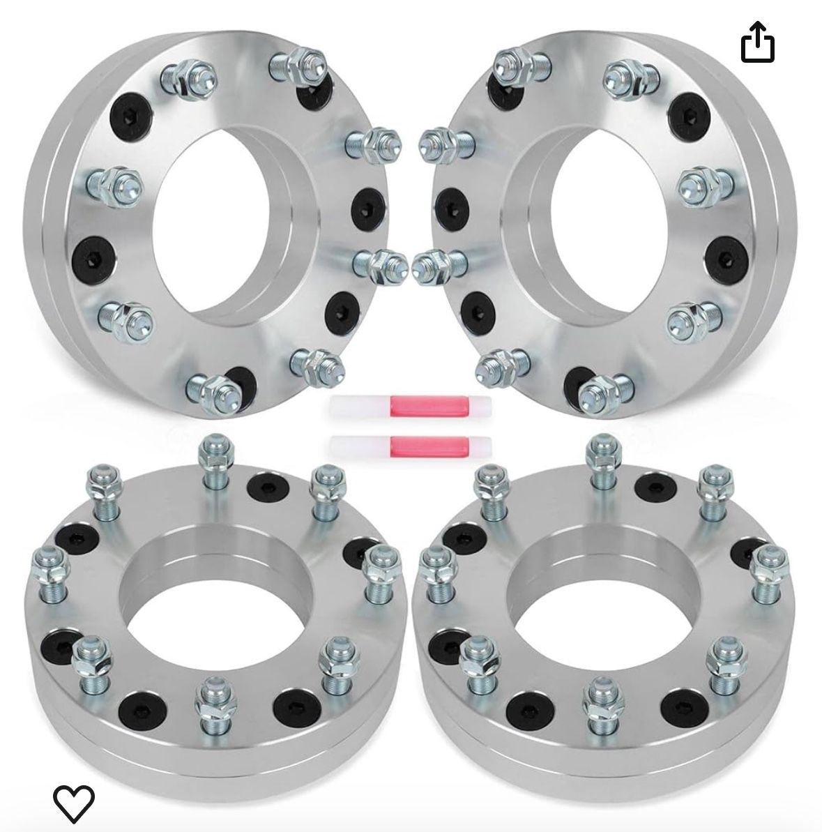 SCITOO 4Pcs 6x5.5 to 8x170 Wheel Adapters 2 inch Bore 108mm Studs 14x1.5 6 Lug Wheel Spacers No Hubcentric Fit for Ram 1500 2019-2023,for GMC Yukon XL