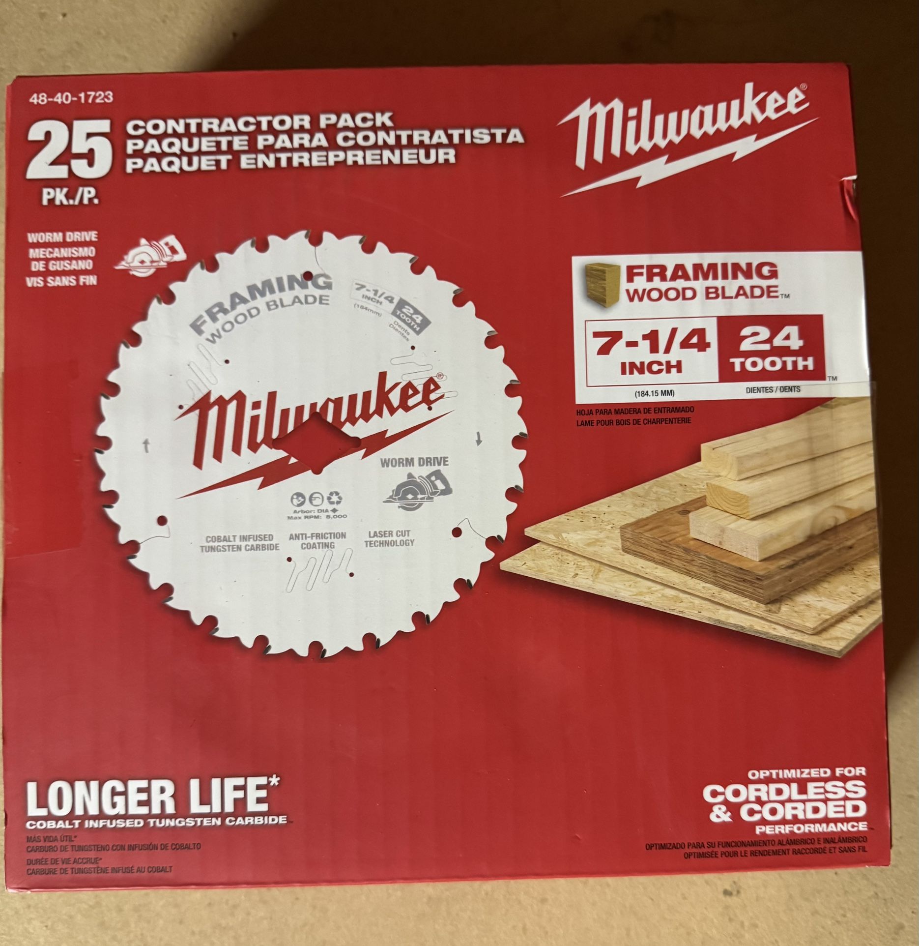 7-1/4 in. x 24-Tooth Carbide Framing Circular Saw Blade