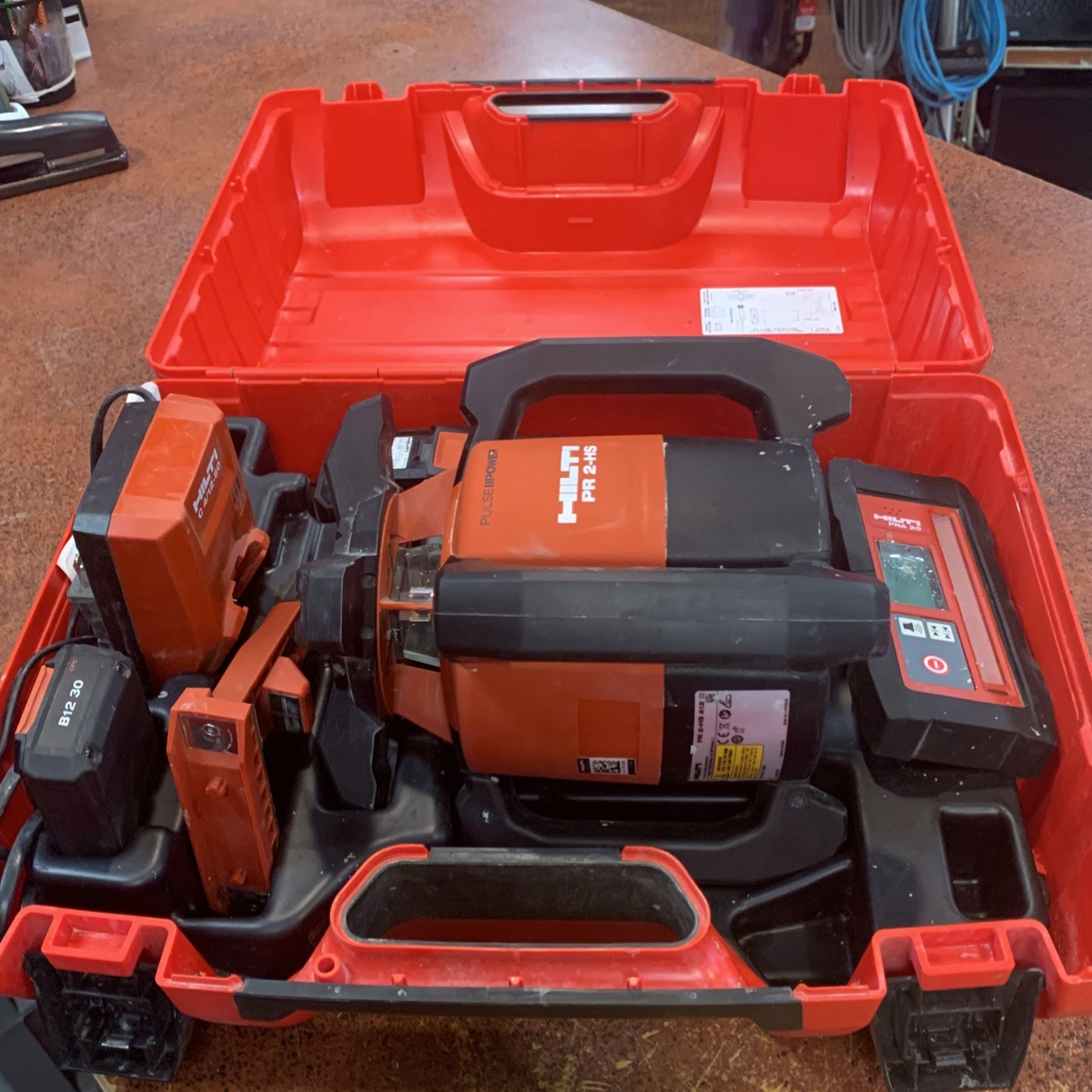 Hilti PR-30-HVS A12 Rotating Laser Level W/ 2 Batteries