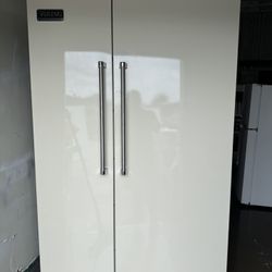 Viking 48” White Gloss Built In Side By Side Refrigerator 