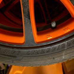 Brand new tires and rims, orange  225/45zr17