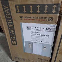 Glacier Bay
16 in. W x 26 in. H Rectangular Wood Composite Medicine Cabinet with Mirror